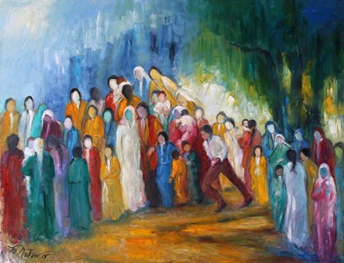 Lebanon art painting - Immigrants - Peinture