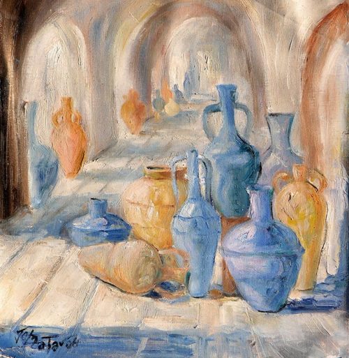 Blue Amphoras - Urnes Bleues