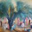 Gathering Olives - Art print painting