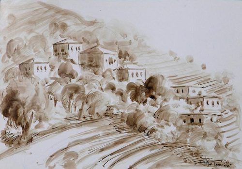 Village - Sépia sketches